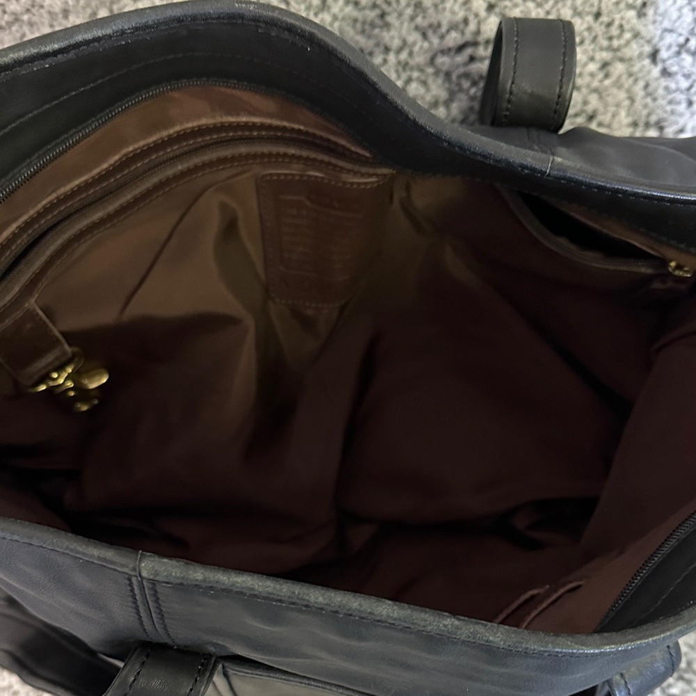 Coach Black leather laptop business shopper tote - Picture 6 of 9